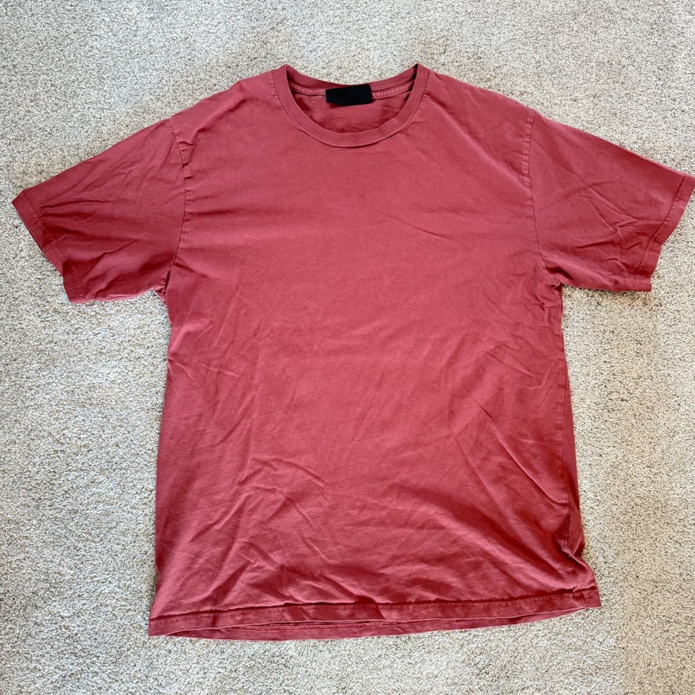 No Boundaries Mens Small Red Short Sleeve Crew Neck Basic Cotton Blend T-Shirt